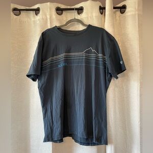 Men’s Black Graphic Mountain Crew Neck Tee